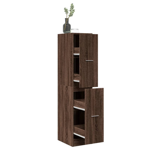 Dulap de farmacie, stejar maro, 30x41x144,5 cm, lemn prelucrat - WALTI WALTI