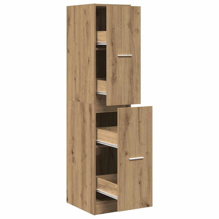 Dulap de farmacie, stejar artizanal, 30x41x144,5 cm, lemn stratificat - WALTI WALTI