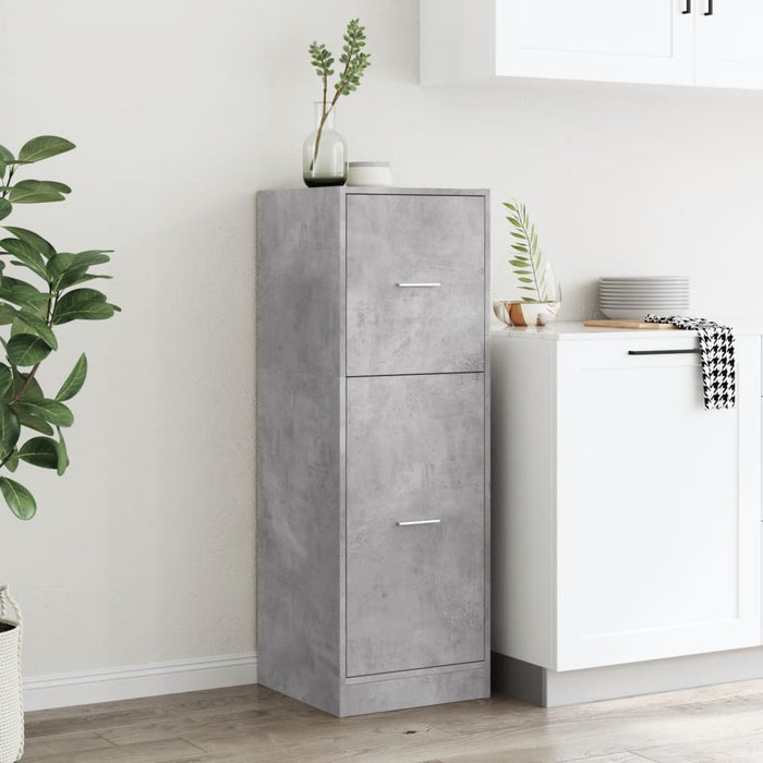 Dulap de farmacie, gri beton, 40x41x118 cm, lemn prelucrat - WALTI WALTI