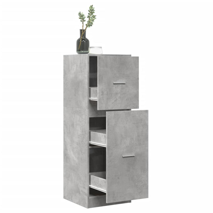 Dulap de farmacie, gri beton, 40x41x118 cm, lemn prelucrat - WALTI WALTI