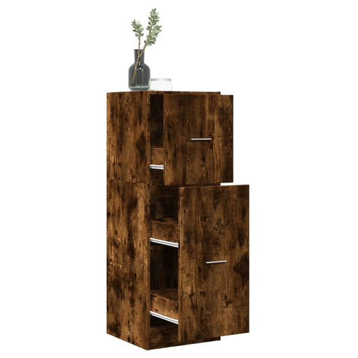 Dulap de farmacie stejar fumuriu, 40x41x118 cm, lemn prelucrat - WALTI WALTI