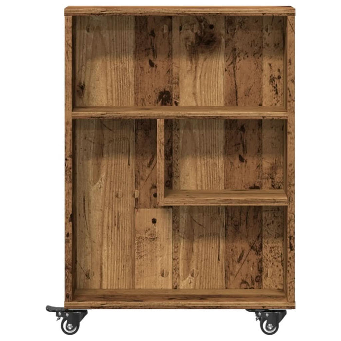 Cărucior depozitare îngust lemn vechi 48x13x68cm lemn prelucrat - WALTI WALTI