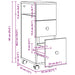 Dulap de baie îngust cu roți, stejar sonoma, lemn prelucrat - WALTI WALTI