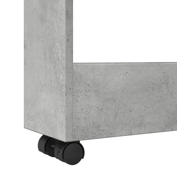Cărucior depozitare îngust, 3 niveluri gri beton lemn prelucrat - WALTI WALTI