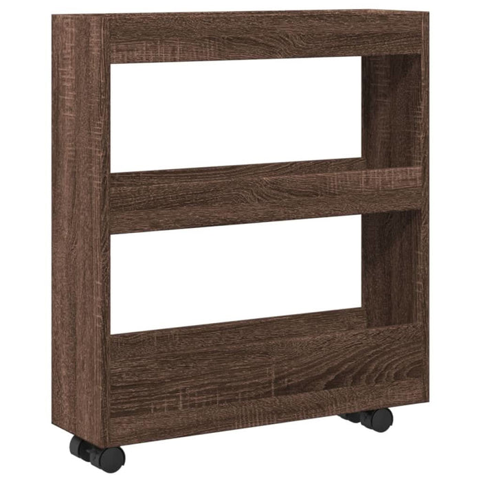 Cărucior de depozitare îngust, 3 niveluri stejar maro lemn - WALTI WALTI