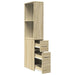 Dulap de baie îngust cu roți, stejar sonoma, lemn prelucrat - WALTI WALTI