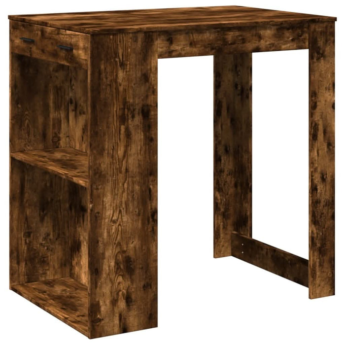 Masă de bar, stejar fumuriu, 102x70x103,5 cm, lemn prelucrat - WALTI WALTI