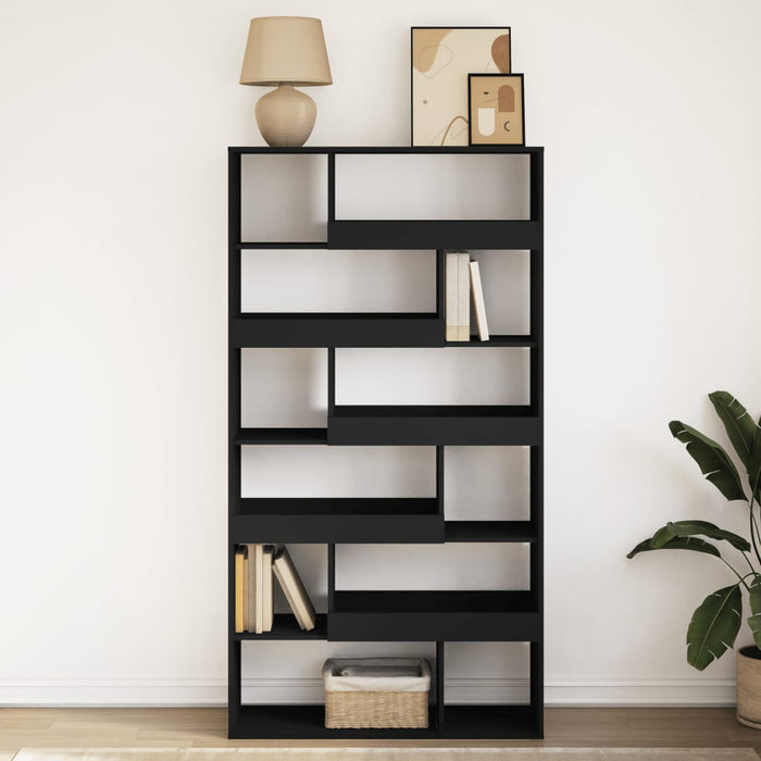 Bibliotecă, negru, 100x33x187,5 cm, lemn prelucrat - WALTI WALTI