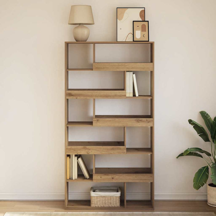 Bibliotecă, stejar artizanal, 100x33x187,5 cm, lemn prelucrat WALTI