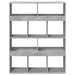 Bibliotecă, gri beton, 100x33x125,5 cm, lemn prelucrat - WALTI WALTI