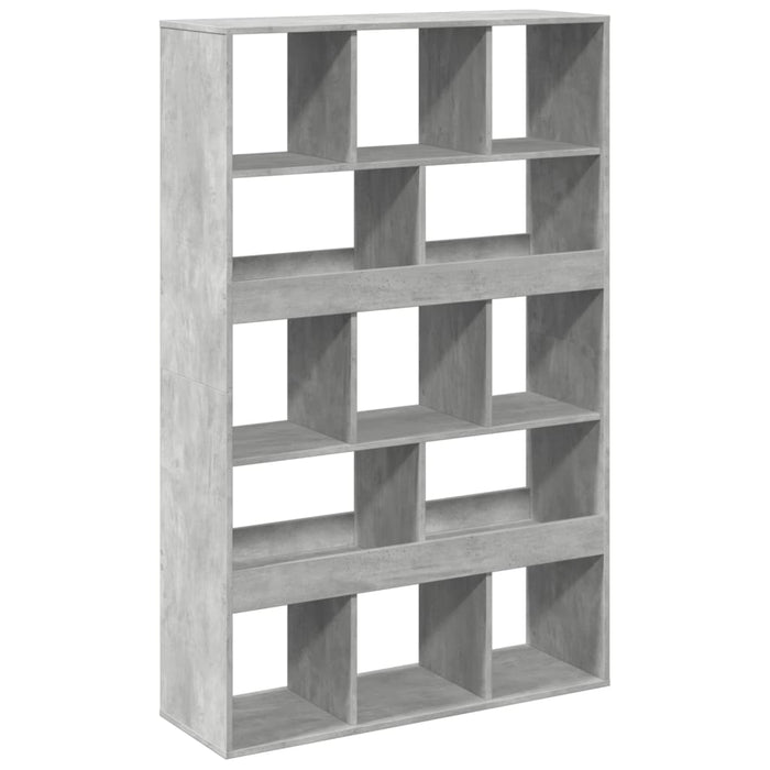 Bibliotecă, gri beton, 100x33x156,5 cm, lemn prelucrat - WALTI WALTI