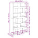 Bibliotecă, stejar artizanal, 100x33x187,5 cm, lemn prelucrat - WALTI WALTI