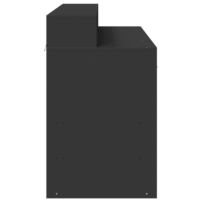 Birou cu lumini LED, negru, 120x55x91 cm, lemn prelucrat - WALTI WALTI