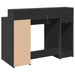 Birou cu lumini LED, negru, 120x55x91 cm, lemn prelucrat - WALTI WALTI