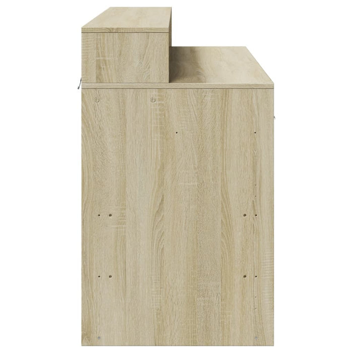 Birou cu lumini LED stejar sonoma, 120x55x91 cm, lemn prelucrat - WALTI WALTI