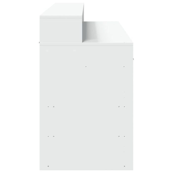 Birou cu lumini LED, alb, 140x55x91 cm, lemn prelucrat - WALTI WALTI