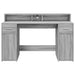 Birou cu lumini LED, gri sonoma, 140x55x91 cm, lemn prelucrat - WALTI WALTI