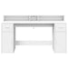 Birou cu lumini LED, alb, 160x55x91 cm, lemn prelucrat - WALTI WALTI