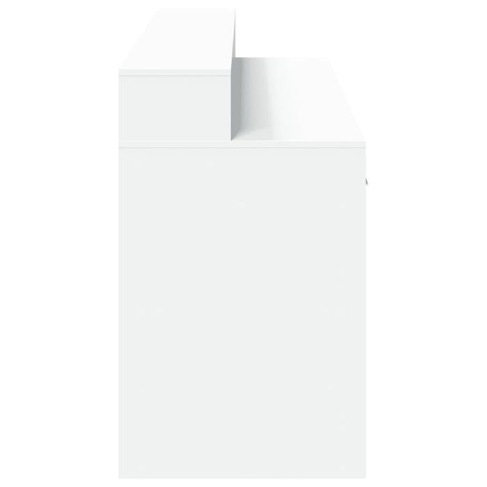 Birou cu lumini LED, alb, 160x55x91 cm, lemn prelucrat - WALTI WALTI