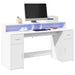 Birou cu lumini LED, alb, 160x55x91 cm, lemn prelucrat - WALTI WALTI