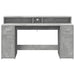 Birou cu lumini LED, gri beton, 160x55x91 cm, lemn prelucrat - WALTI WALTI