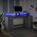 Birou cu lumini LED, gri sonoma, 160x55x91 cm, lemn prelucrat - WALTI WALTI