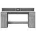 Birou cu lumini LED, gri sonoma, 160x55x91 cm, lemn prelucrat - WALTI WALTI