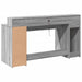 Birou cu lumini LED, gri sonoma, 160x55x91 cm, lemn prelucrat - WALTI WALTI