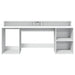 Birou cu lumini LED, alb, 200x55x91 cm, lemn prelucrat - WALTI WALTI