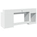 Birou cu lumini LED, alb, 200x55x91 cm, lemn prelucrat - WALTI WALTI
