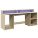 Birou cu lumini LED stejar sonoma, 200x55x91 cm, lemn prelucrat - WALTI WALTI