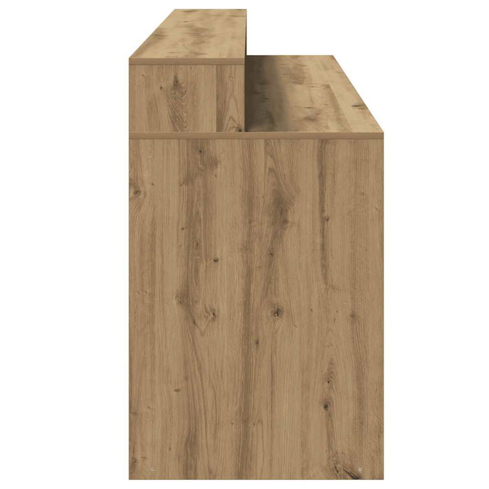 Birou cu lumini LED stejar artizanal 200x55x91cm lemn prelucrat - WALTI WALTI