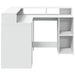 Birou cu lumini LED, alb, 130x130x91 cm, lemn prelucrat - WALTI WALTI
