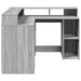 Birou cu lumini LED, gri sonoma, 130x130x91 cm, lemn prelucrat - WALTI WALTI