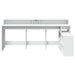 Birou cu lumini LED, alb, 200x104x91 cm, lemn prelucrat - WALTI WALTI
