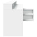 Birou cu lumini LED, alb, 200x104x91 cm, lemn prelucrat - WALTI WALTI