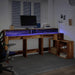 Birou cu lumini LED, lemn vechi, 200x104x91 cm, lemn prelucrat - WALTI WALTI