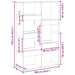 Separator de cameră, gri beton, 100x33x155,5 cm, lemn prelucrat - WALTI WALTI
