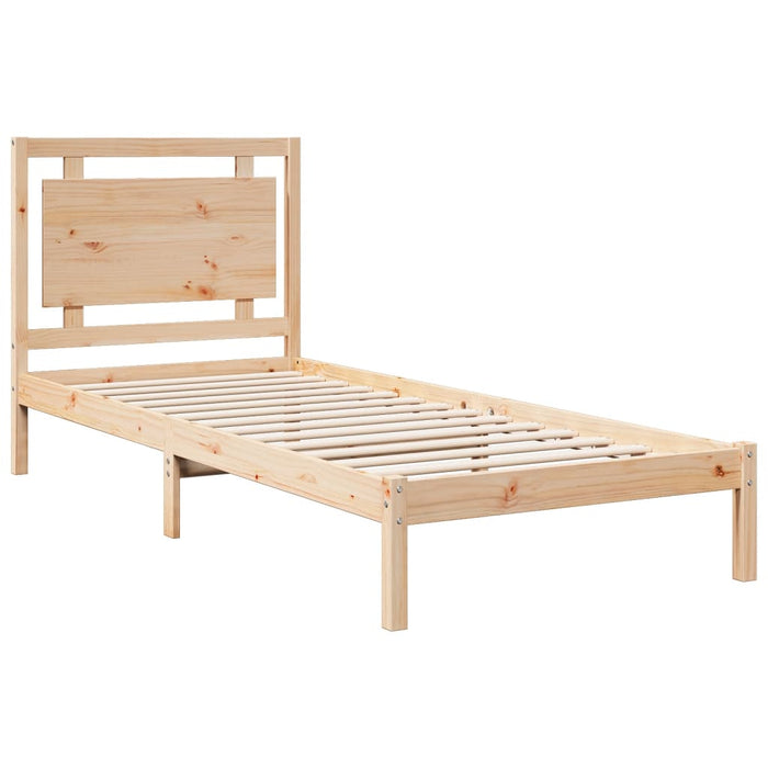 Cadru pat foarte lung fără saltea, 100x210 cm, lemn masiv WALTI
