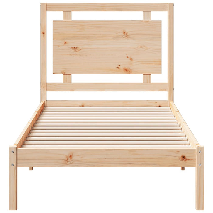 Cadru pat foarte lung fără saltea, 100x210 cm, lemn masiv WALTI