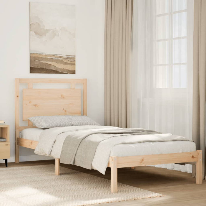 Cadru pat foarte lung fără saltea, 100x210 cm, lemn masiv WALTI