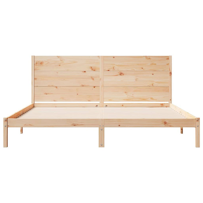 Cadru pat foarte lung fără saltea, 200x220 cm, lemn masiv - WALTI WALTI