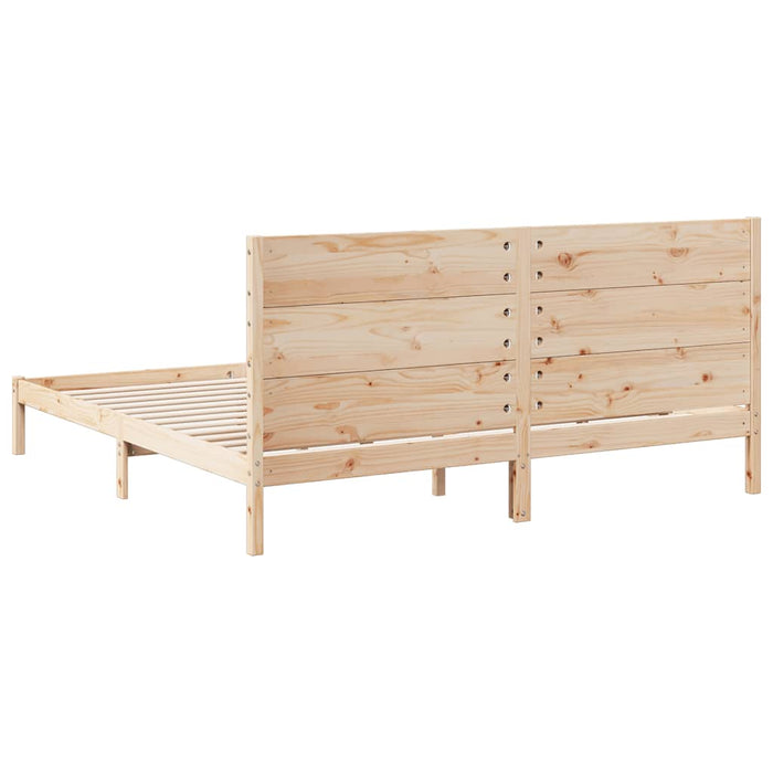 Cadru pat foarte lung fără saltea, 200x220 cm, lemn masiv - WALTI WALTI