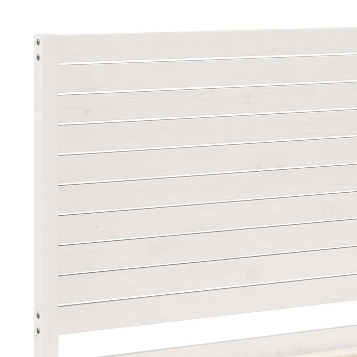 Cadru pat foarte lung fără saltea, alb, 90x210 cm lemn masiv - WALTI WALTI