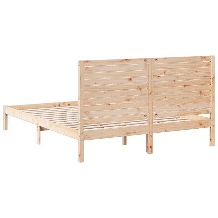Cadru pat foarte lung fără saltea, 140x210 cm, lemn masiv - WALTI WALTI