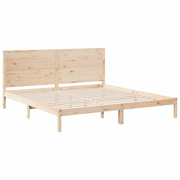 Cadru pat foarte lung fără saltea, 180x210 cm, lemn masiv - WALTI WALTI