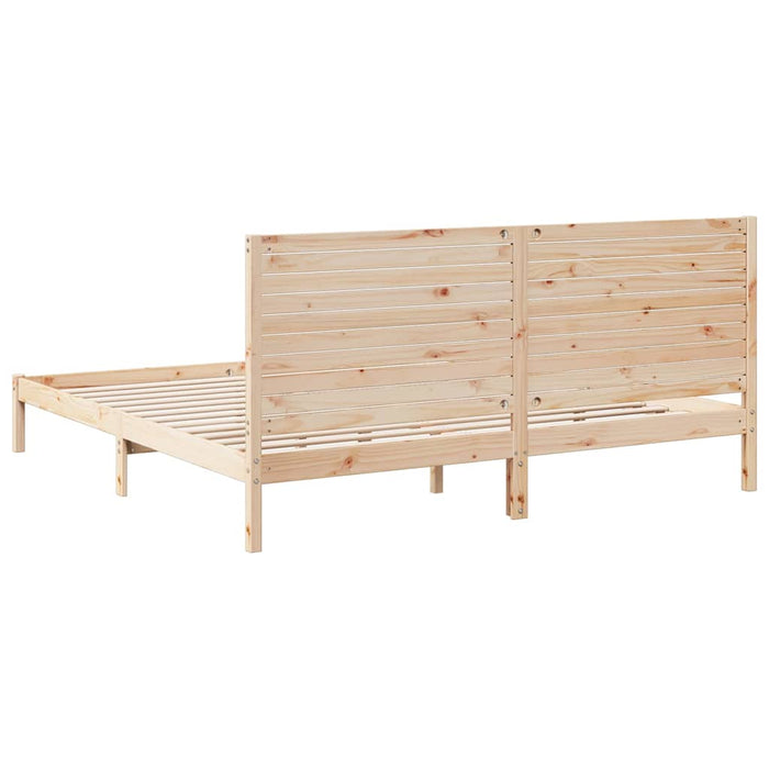 Cadru pat foarte lung fără saltea, 180x210 cm, lemn masiv - WALTI WALTI