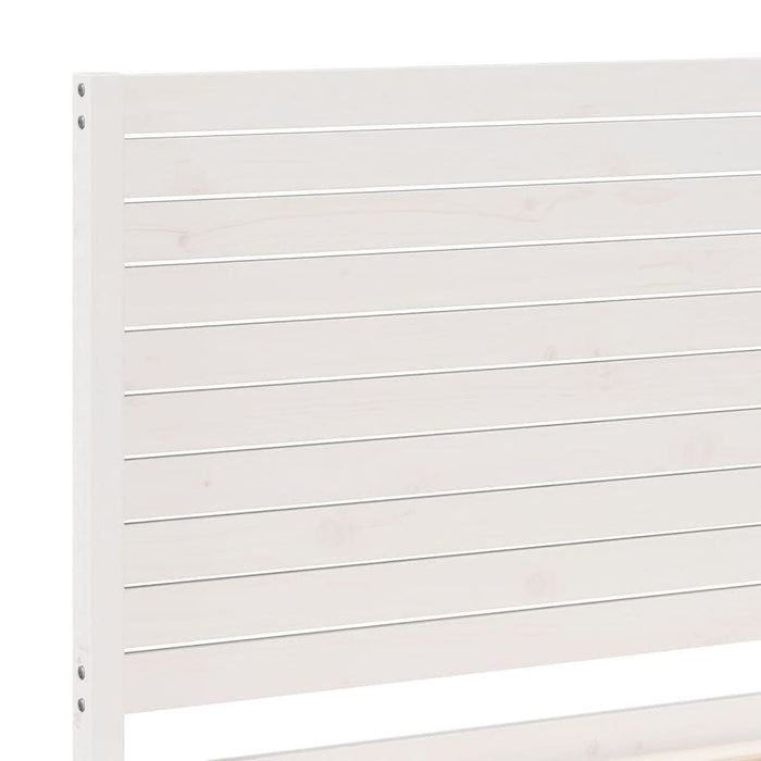 Cadru pat foarte lung fără saltea, alb, 180x210 cm lemn masiv - WALTI WALTI