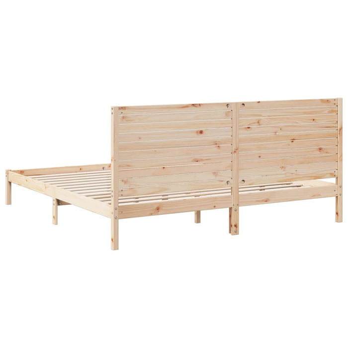Cadru pat foarte lung fără saltea, 200x210 cm, lemn masiv - WALTI WALTI