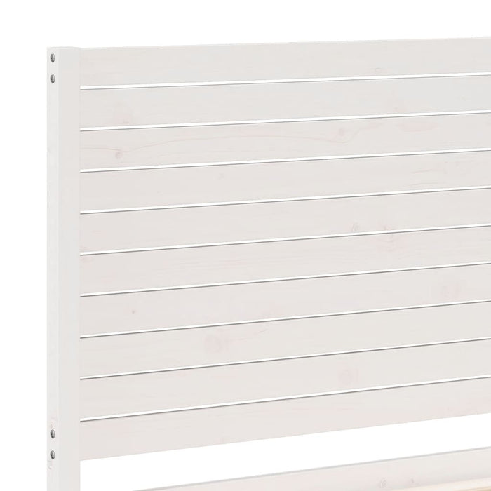 Cadru pat foarte lung fără saltea, alb, 200x210 cm lemn masiv - WALTI WALTI